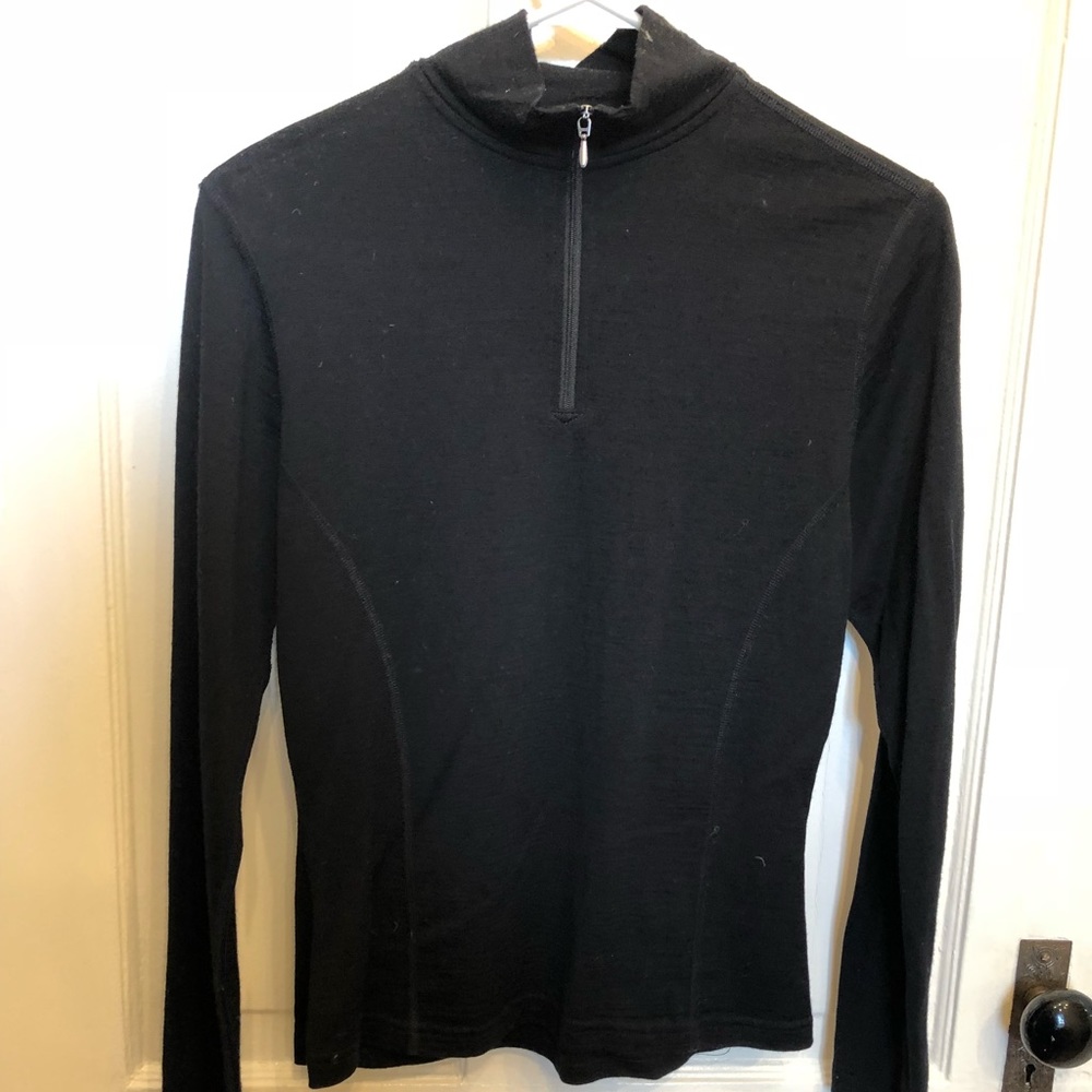 Smartwool Black Zip-Up Base Layer